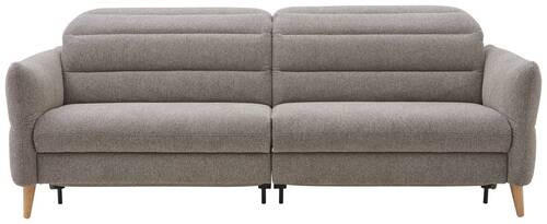 2-SITZER-SOFA Webstoff Greige  - Eiche Bianco/Greige, Design, Holz/Textil (234-262/85-106/98-112cm) - Dieter Knoll