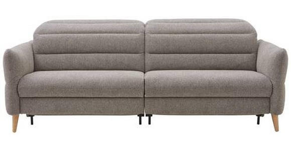 2-SITZER-SOFA Webstoff Greige  - Eiche Bianco/Greige, Design, Holz/Textil (234-262/84/112cm) - Dieter Knoll