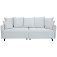BIGSOFA in Cord Grau - Schwarz/Grau, Design, Textil/Metall (226/91/103cm) - Carryhome