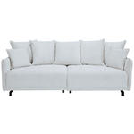 BIGSOFA in Cord Grau  - Schwarz/Grau, Design, Textil/Metall (226/91/103cm) - Carryhome