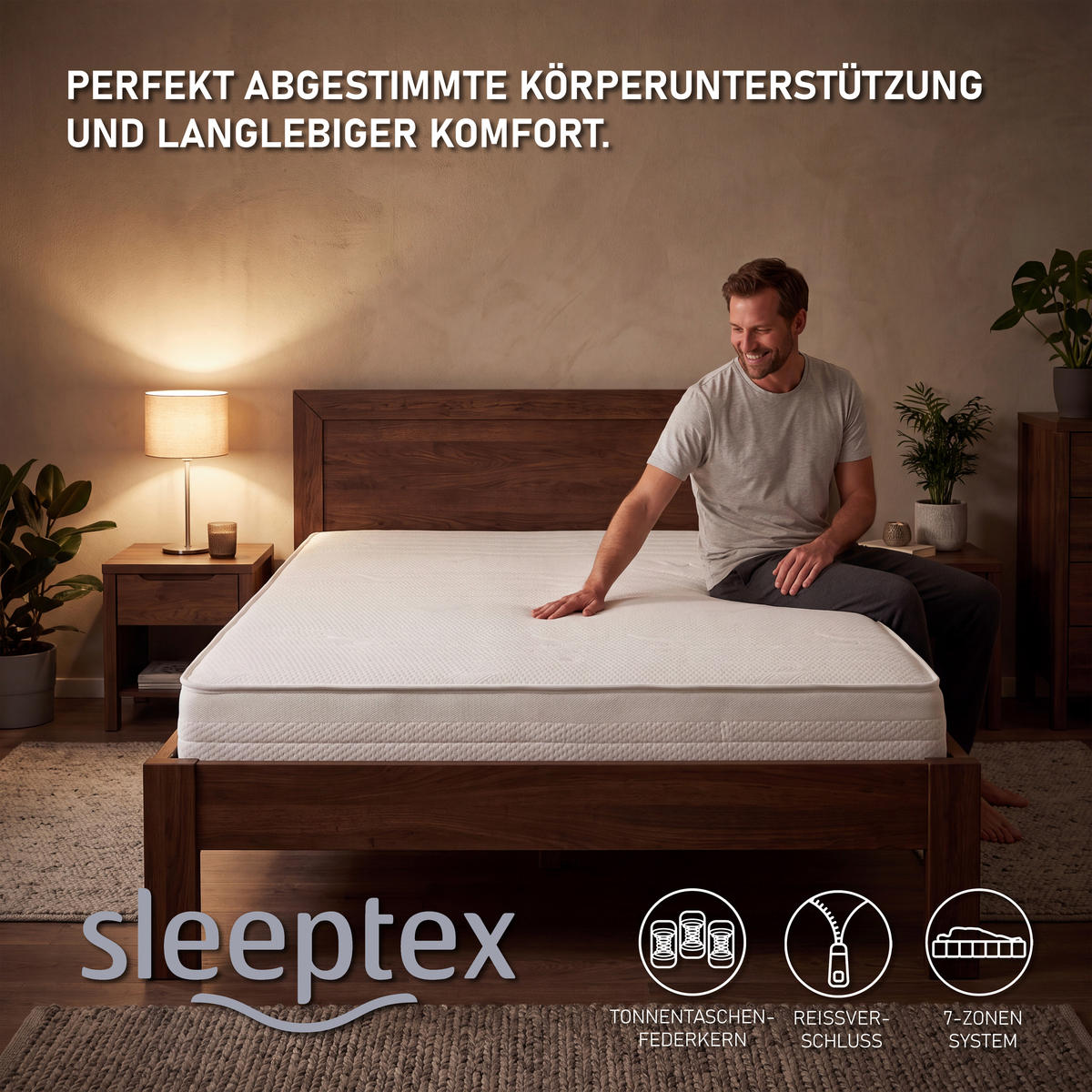 POCKETRESÅRMADRASS 140/200 cm Höjd ca. 23 cm  H4 = mycket fast  - vit, Klassisk, textil (140/200cm) - Best Price