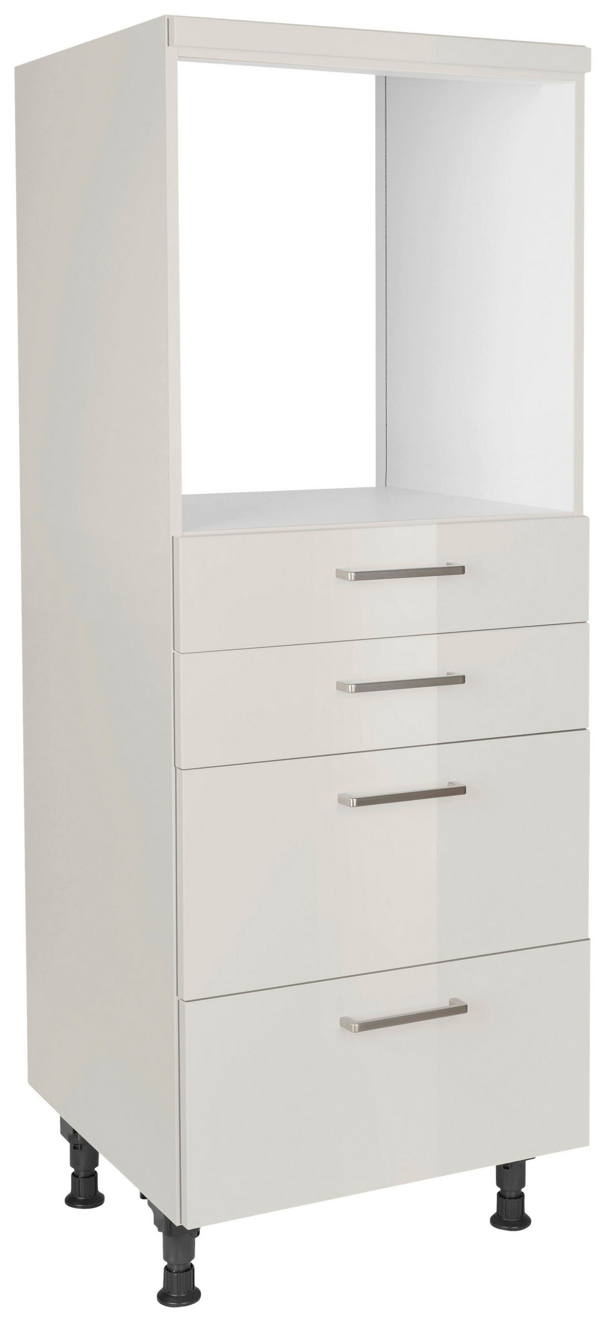 GERÄTEUMBAUSCHRANK 60/168/58 cm  Hellgrau  - Edelstahlfarben/Hellgrau, Modern, Holzwerkstoff/Metall (60/168/58cm) - Nobilia