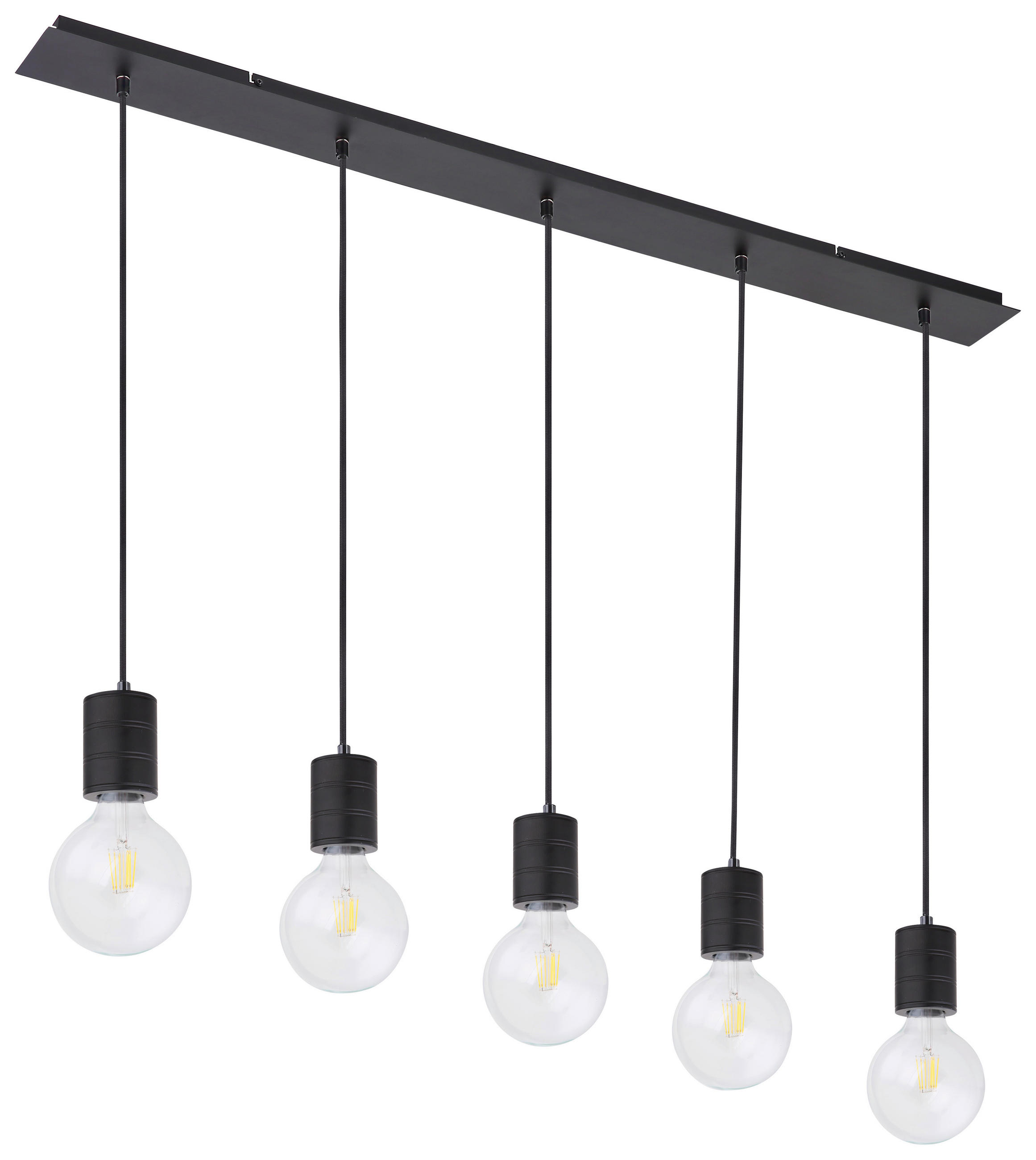 HÄNGELEUCHTE 115/10/120 cm  - Schwarz, Design, Metall (115/10/120cm) - Marama