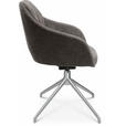 ARMLEHNSTUHL  in Aluminium Velours  - Taupe/Alufarben, Design, Textil/Metall (58/81,5-84,5/60cm) - Johann Jakob