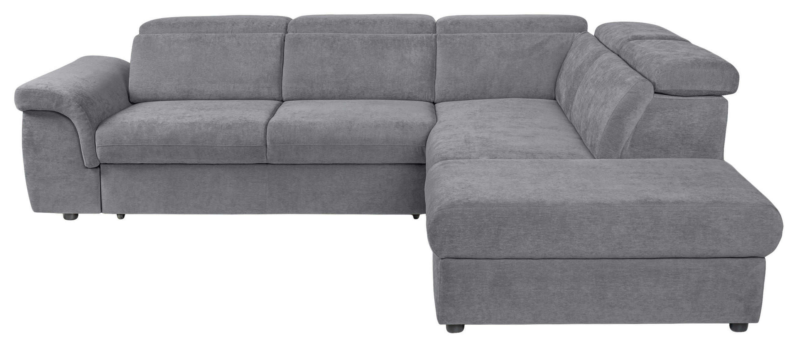 ECKSOFA Grau Flachgewebe  - Schwarz/Grau, KONVENTIONELL, Kunststoff/Textil (280/235cm) - Carryhome