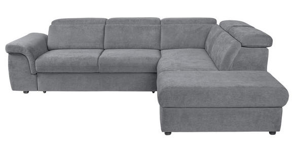 ECKSOFA Grau Flachgewebe  - Schwarz/Grau, KONVENTIONELL, Kunststoff/Textil (280/235cm) - Carryhome