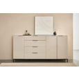 SIDEBOARD  225/99,7/42 cm 4 Schublade(n)  - Kaschmir/Schwarz, Design, Glas/Holzwerkstoff (225/99,7/42cm) - Novel