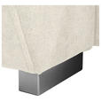 ECKSOFA Creme Chenille Rückenkissen, Bettkasten, Schlaffunktion, Rücken echt, Armteilverstellung, Liegefläche im Originalstoff  - Silberfarben/Creme, KONVENTIONELL, Holz/Textil (187/293cm) - Carryhome