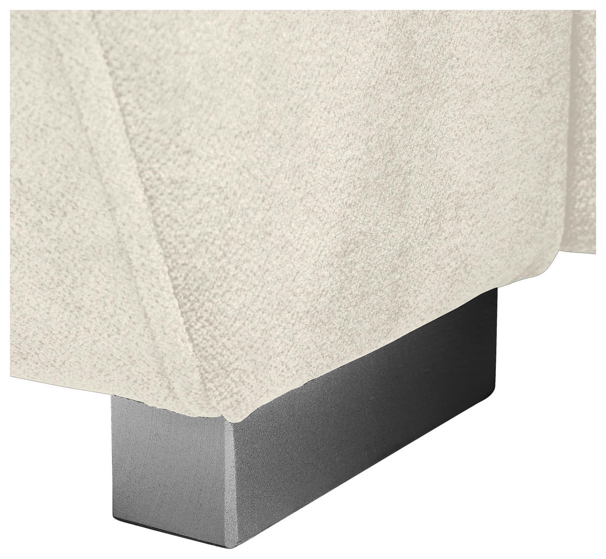 ECKSOFA Creme Chenille  - Silberfarben/Creme, KONVENTIONELL, Holz/Textil (187/293cm) - Carryhome