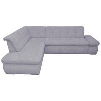 ECKSOFA in Mikrofaser Grau  216/273 cm  - Chromfarben/Grau, KONVENTIONELL, Textil/Metall (216/273cm) - MID.YOU