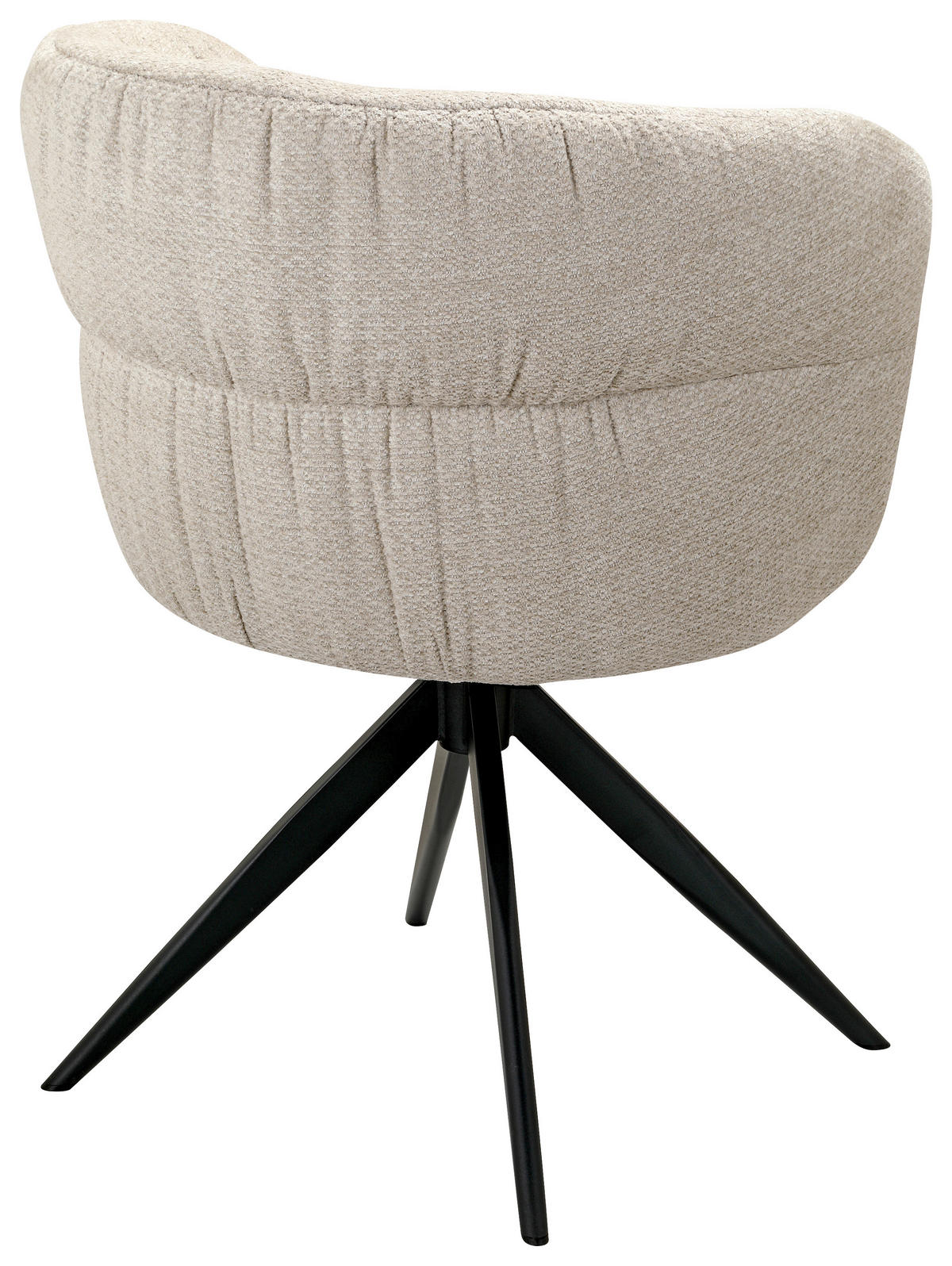 ARMLEHNSTUHL  in Eisen Chenille  - Beige/Schwarz, Design, Textil/Metall (63,5/81,5/61cm) - Novel