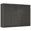 SCHWEBETÜRENSCHRANK 316/235/68 cm 4-türig Graphitfarben, Grau  - Chromfarben/Graphitfarben, Design, Glas/Holzwerkstoff (316/235/68cm) - Novel
