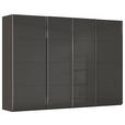 SCHWEBETÜRENSCHRANK 316/235/68 cm 4-türig Graphitfarben, Grau  - Chromfarben/Graphitfarben, Design, Glas/Holzwerkstoff (316/235/68cm) - Novel