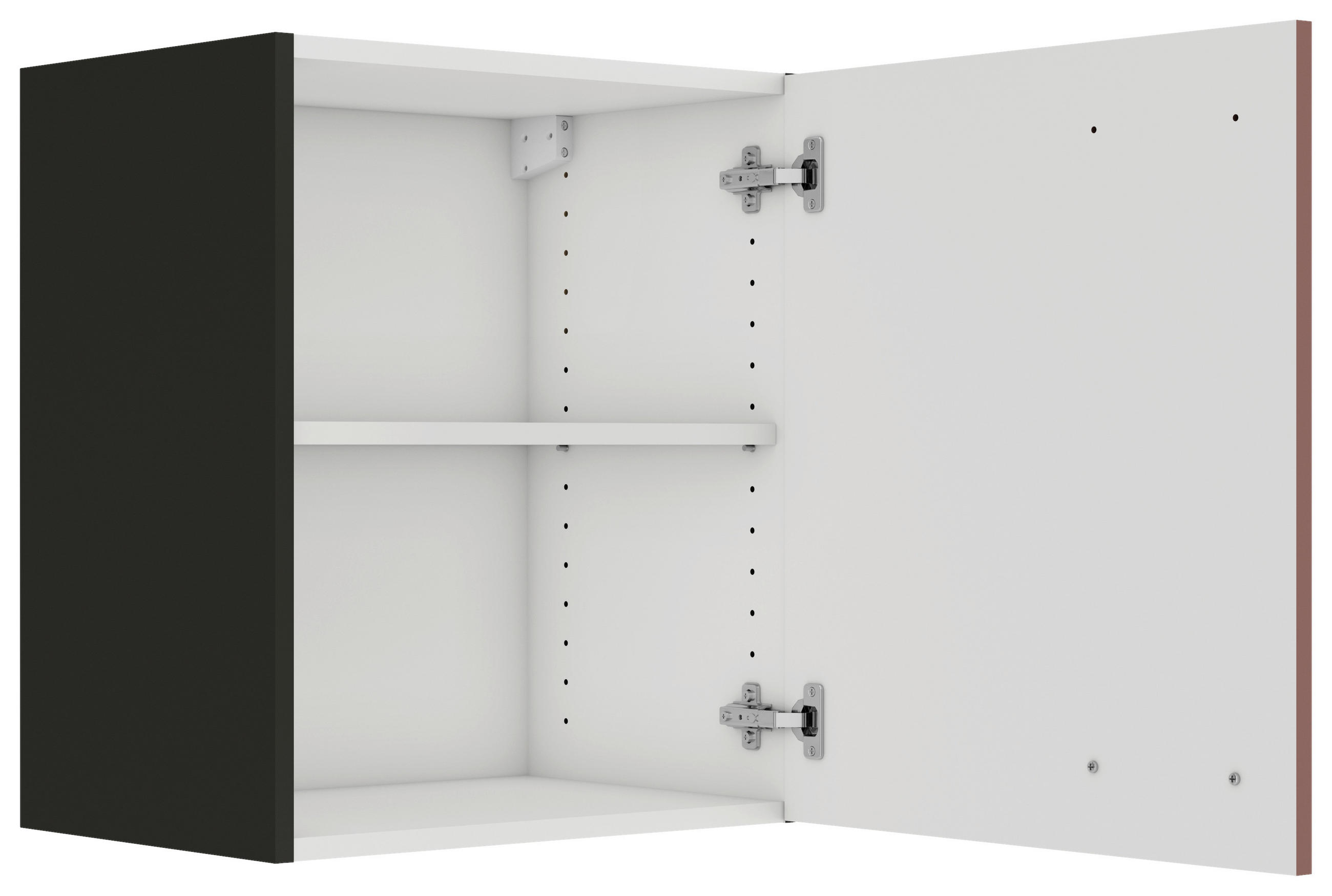 KÜCHENOBERSCHRANK 50/57,6/34,6 cm  in Rotbraun  - Rotbraun/Anthrazit, Basics, Holzwerkstoff/Metall (50/57,6/34,6cm) - Optifit