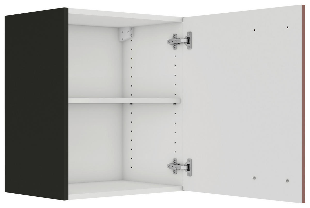 KÜCHENOBERSCHRANK 50/57,6/34,6 cm  in Rotbraun  - Rotbraun/Anthrazit, Basics, Holzwerkstoff/Metall (50/57,6/34,6cm) - Optifit