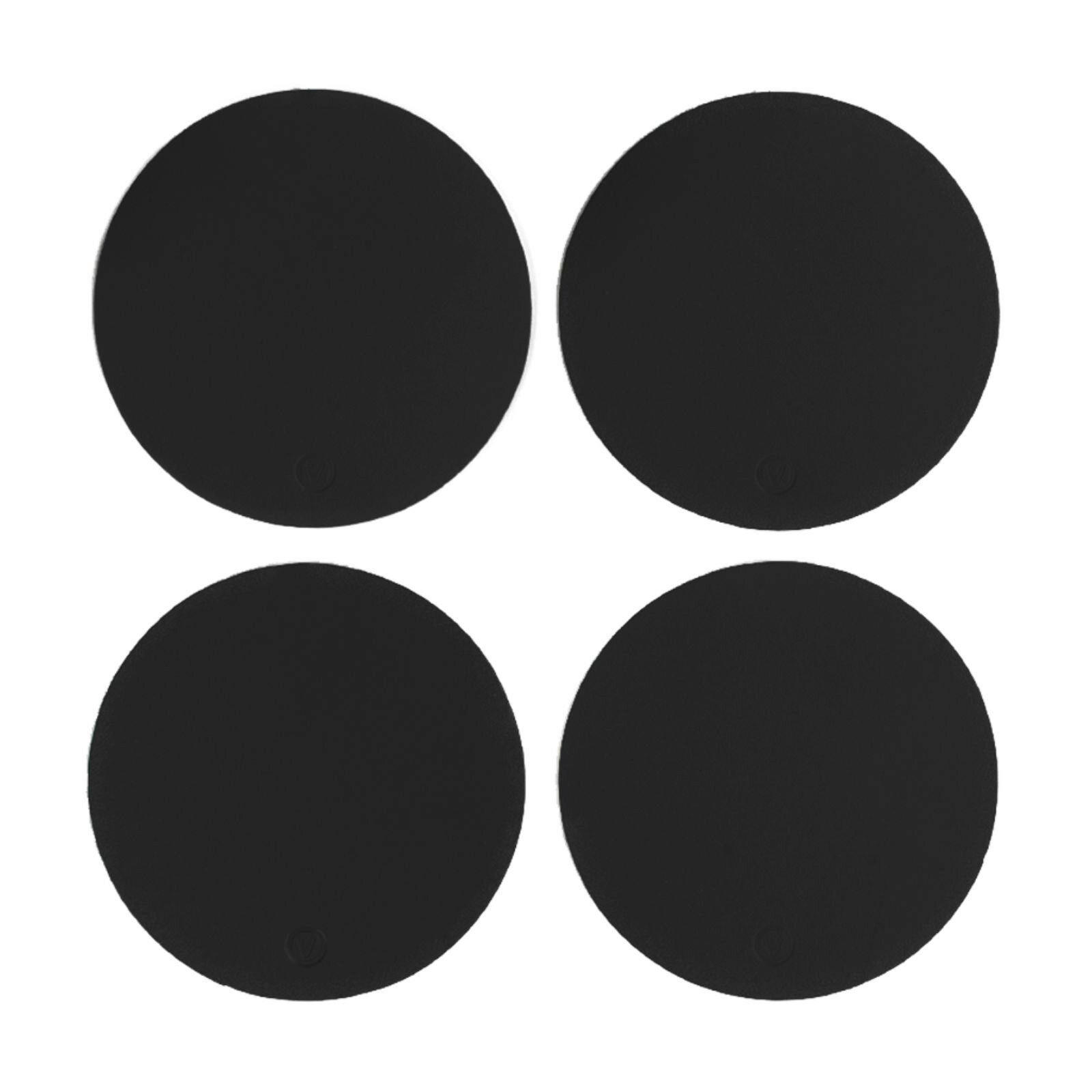 GLASUNTERSETZER  - Schwarz, Basics, Leder (11/11/0.2cm)