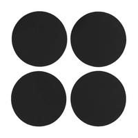 GLASUNTERSETZER  - Schwarz, Basics, Leder (11/11/0.2cm)