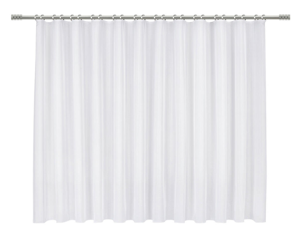 KÉSZFÜGGÖNY áttetsző  - fehér, Basics, textil (300/145cm) - Esposa