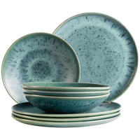 TAFELSERVICE Carellia 8-teilig  - Blau, Trend, Keramik - Mäser