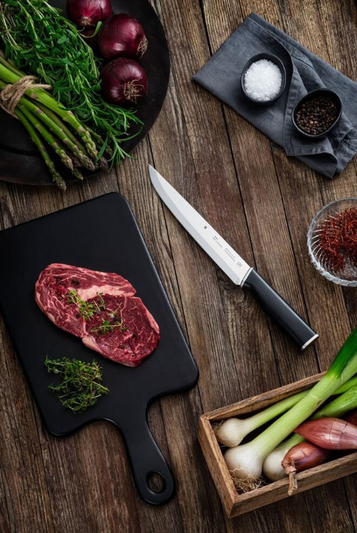 KÖTTKNIV Kineo rostfritt stål  - silver/svart, Basics, metall/plast - WMF