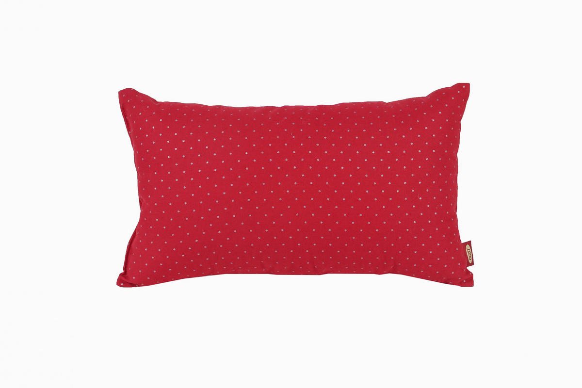 UKRASNI JASTUK 30/50 cm    - srebrna/crvena, Konvencionalno, tekstil (30/50cm)