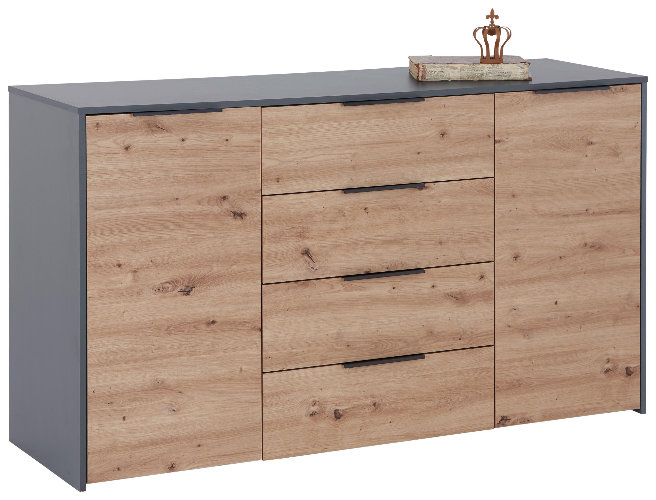 Kommode 161 cm Alan 5, Eiche Artisan
