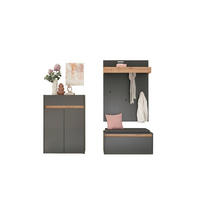 GARDEROBE 4-teilig  in 185/200/40 cm  - Anthrazit/Eiche Wotan, Design, Holzwerkstoff/Textil (185/200/40cm) - Modante