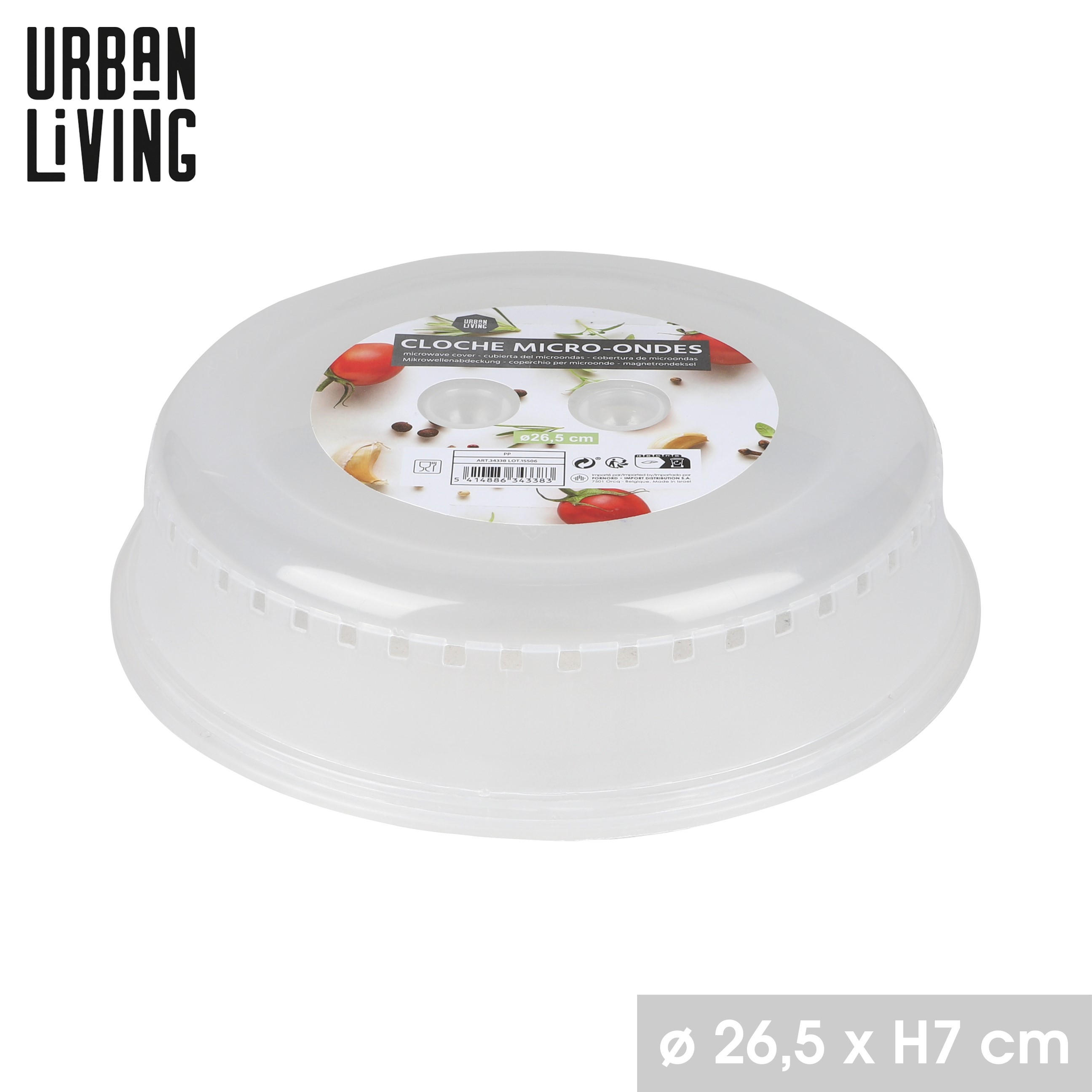 POKLOPAC ZA HRANU  26,5/7 cm      Fornord  - prozirno, Basics, plastika (26,5/7cm)