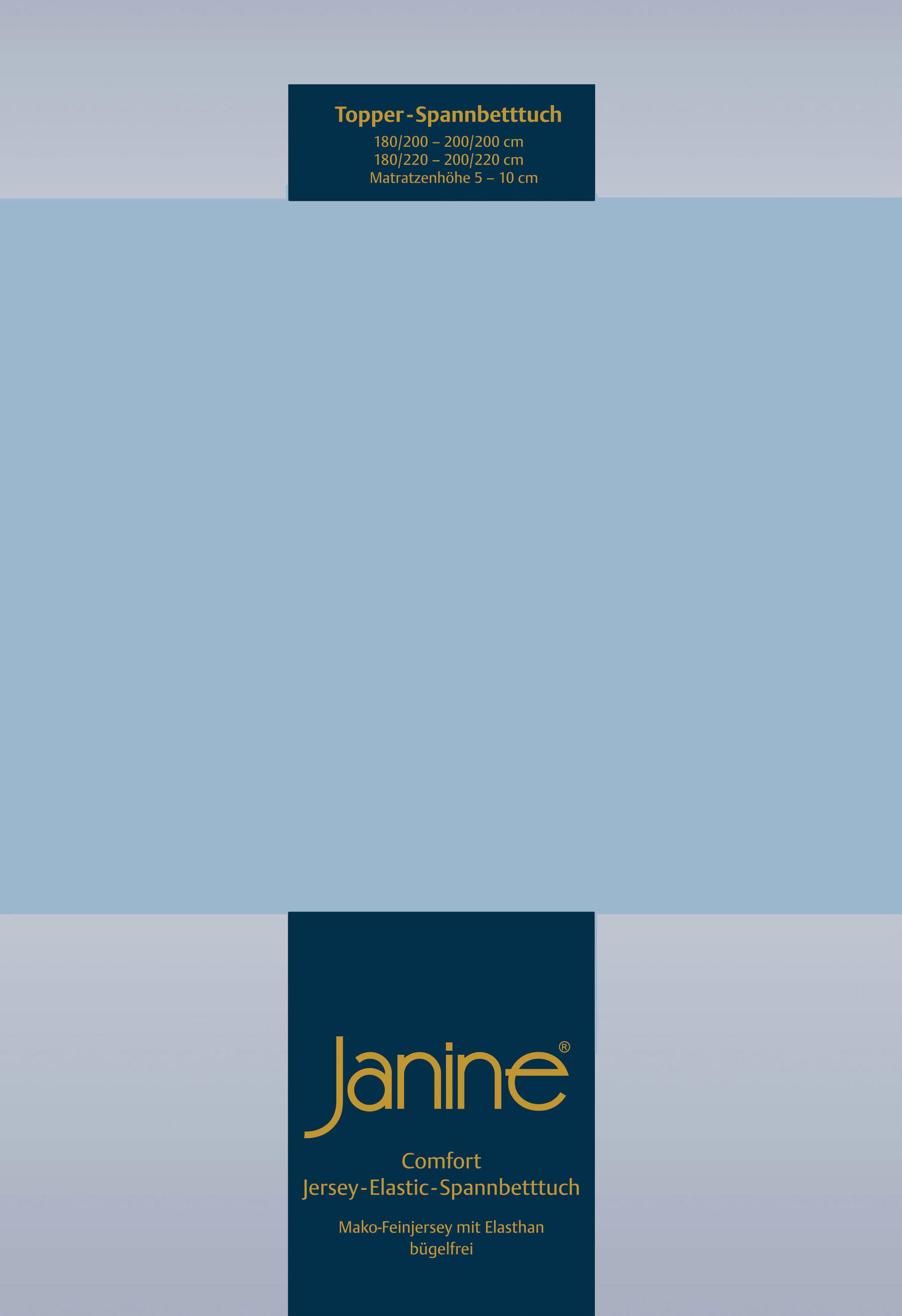 TOPPER-SPANNBETTTUCH Jersey  - Blau/Blaugrau, Basics, Textil (200/200/10cm) - Janine