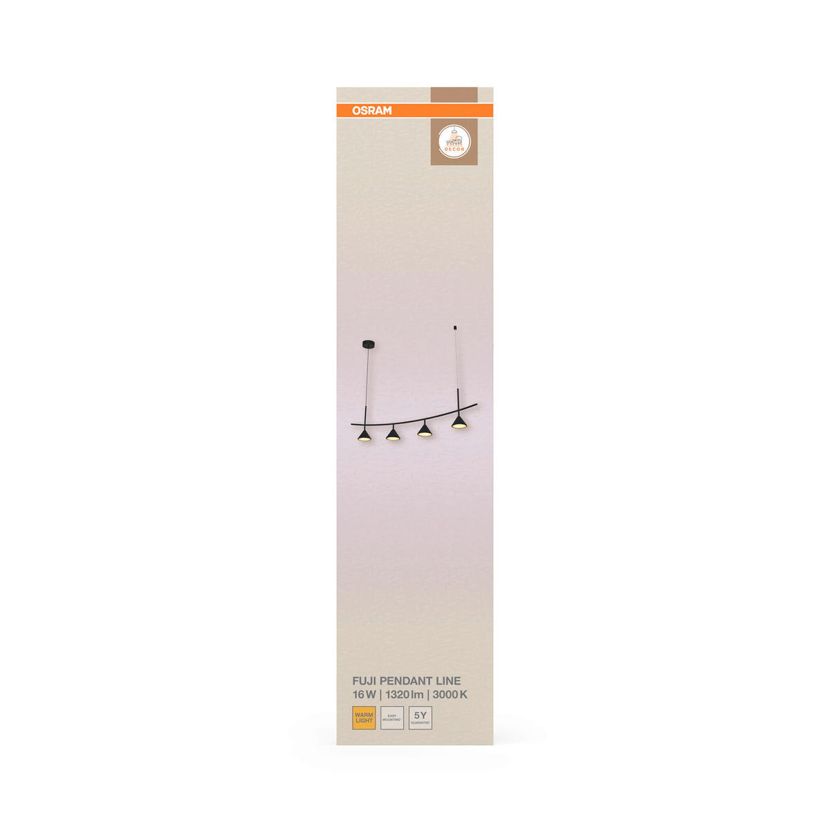 LED-HÄNGELEUCHTE 120.5/14/150 cm  - Basics, Metall (120.5/14/150cm) - Osram