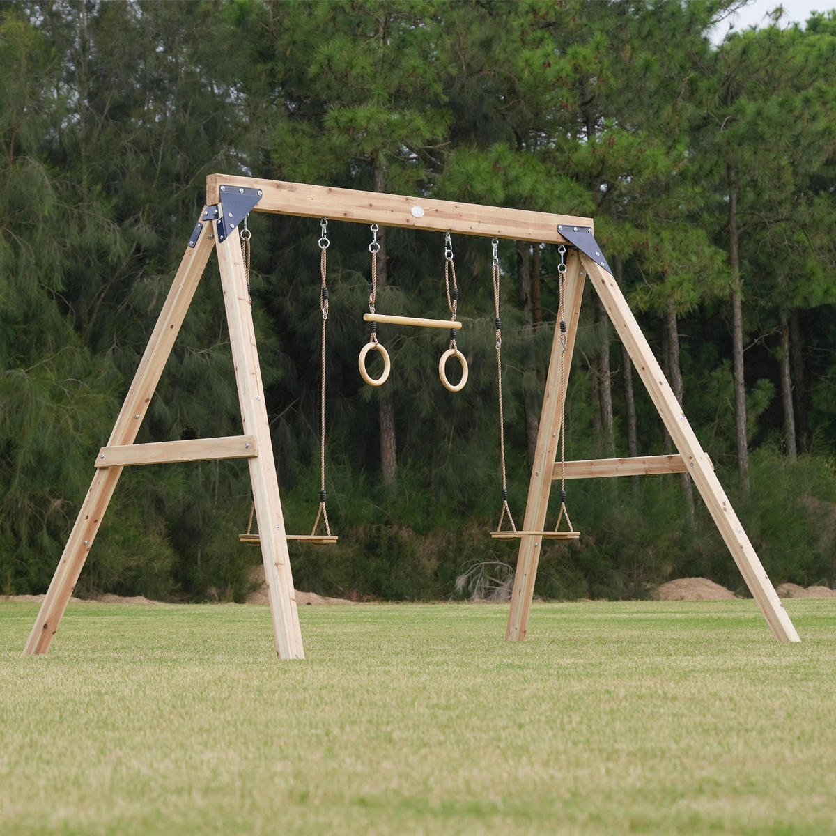SCHAUKEL Braun  - Braun, KONVENTIONELL, Holz/Metall (186/208/299cm) - Ambia Garden