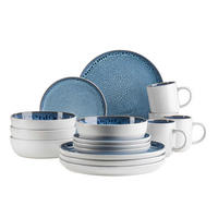 KOMBISERVICE MALEA 16-teilig  - Blau, Basics, Keramik - Mäser