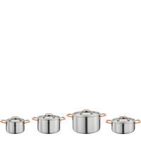 KOCHTOPFSET GOURMET  - Silberfarben/Roségold, Basics, Metall - Spring