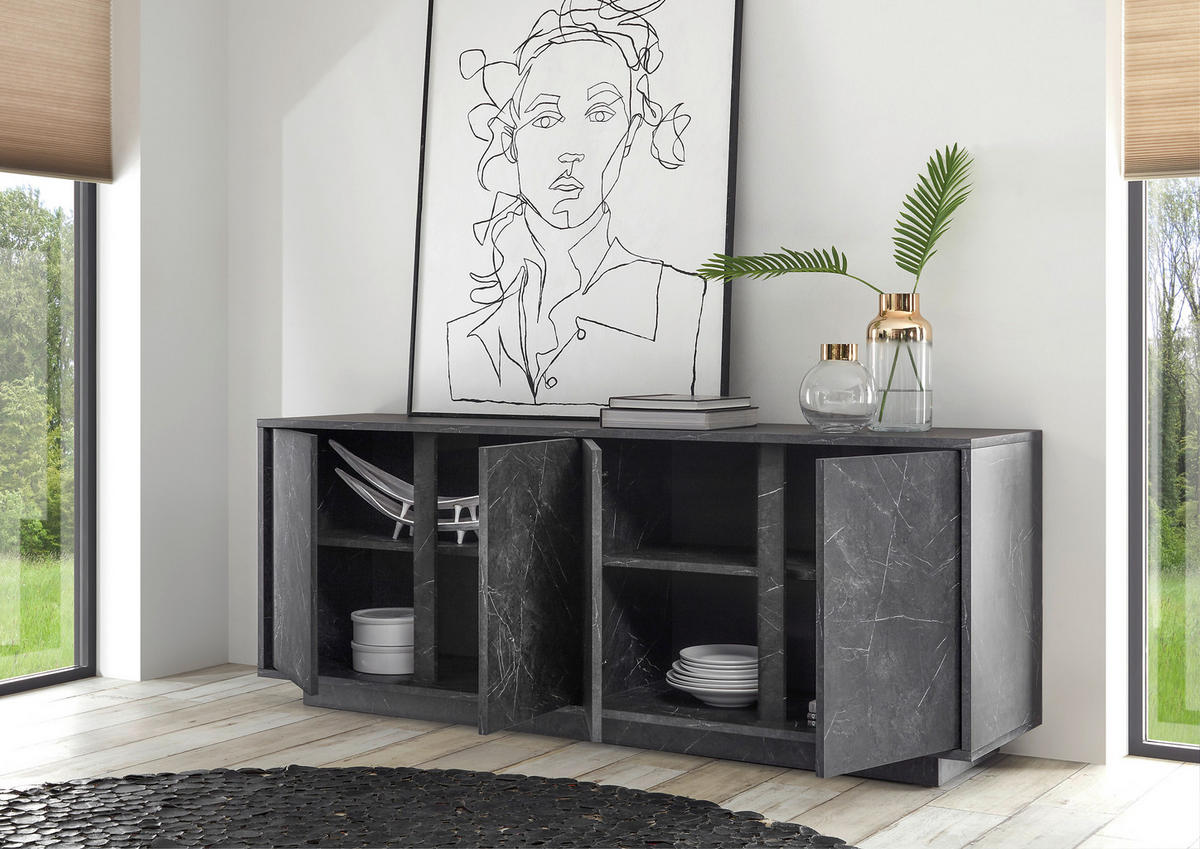 SIDEBOARD  180/79/43 cm  - Anthrazit, Design, Holzwerkstoff (180/79/43cm) - MID.YOU