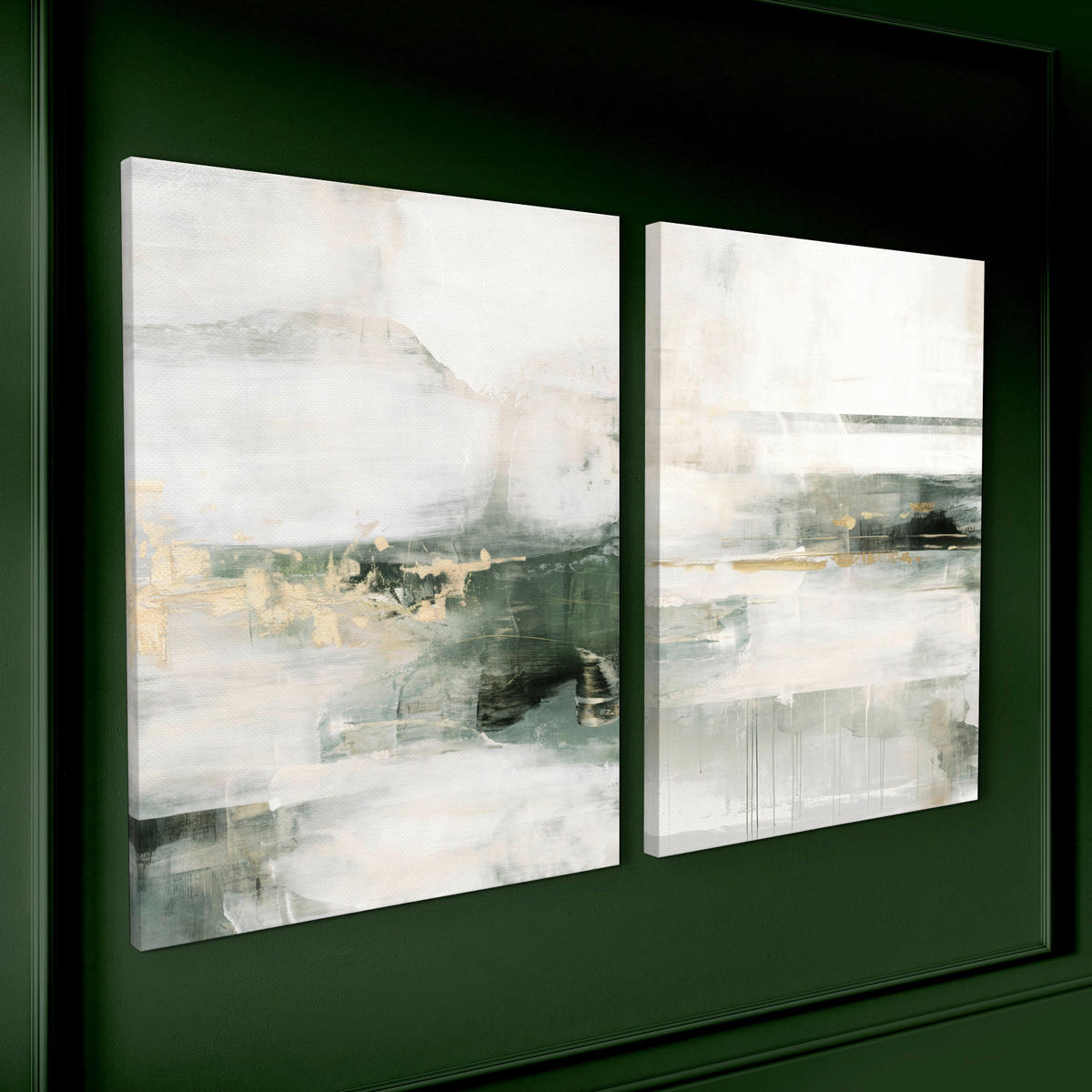 BILDERSET 2x32/42 cm  - Hellgrau/Weiß, Basics, Holz/Textil (2x32/42cm)