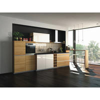 EINBAUKÜCHE   - Erlefarben/Weiß, Natur, Glas/Holz - TEAM 7