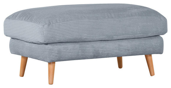 HOCKER Amaro Cord Hellblau  - Naturfarben/Hellblau, ROMANTIK / LANDHAUS, Holz/Textil (100/50/63cm) - Landscape