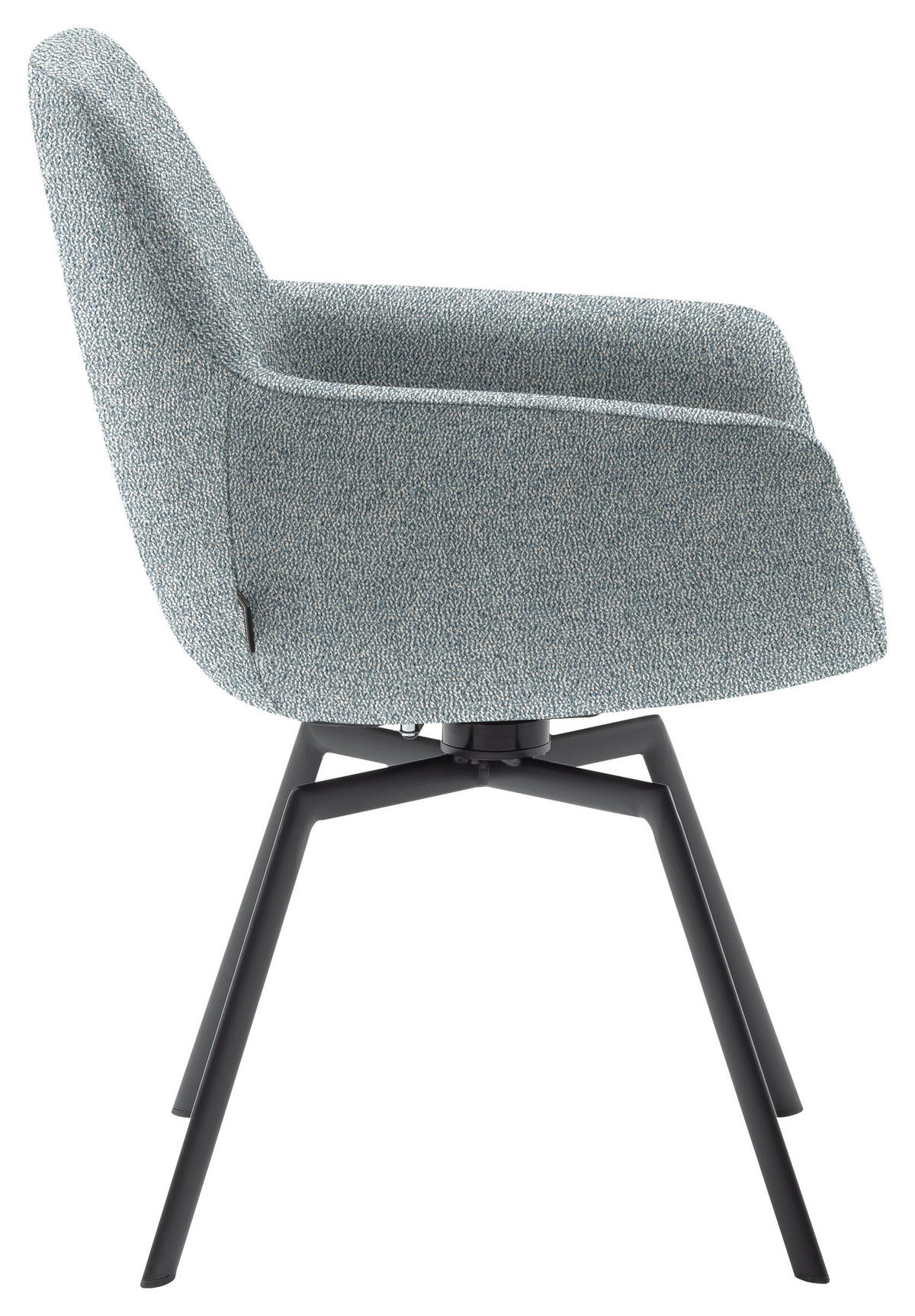 ARMLEHNSTUHL  Lederauswahl, Stoffauswahl, Gestellauswahl Struktur  - Türkis/Anthrazit, Design, Textil/Metall (58/87/64cm) - Schöner Wohnen