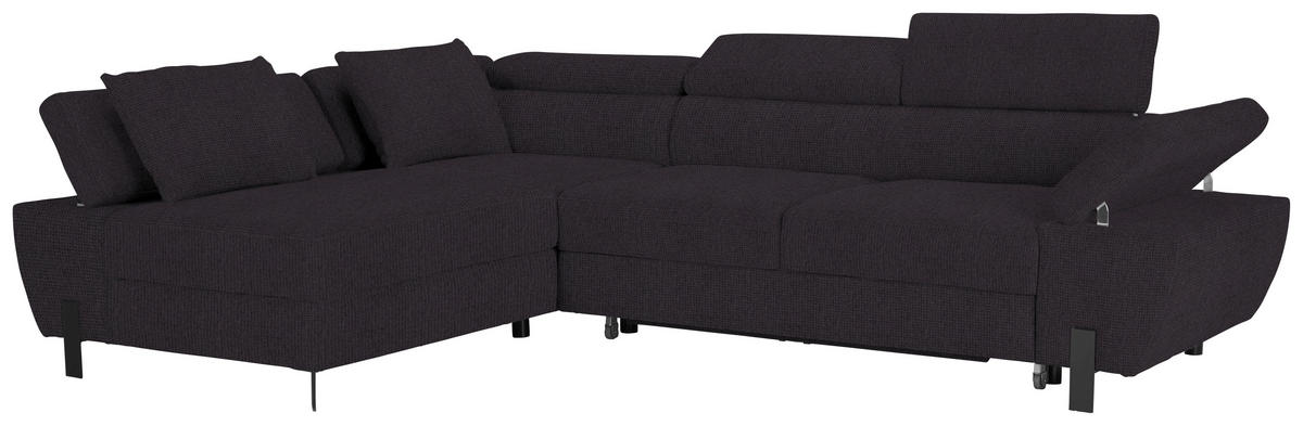 HÖRNSOFFA i vävt tyg svart  - svart, Modern, metall/textil (93/90/277cm) - MID.YOU