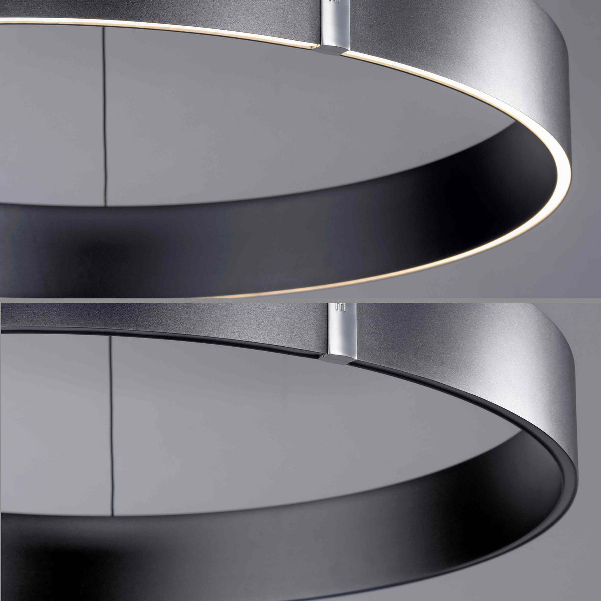 LED-HÄNGELEUCHTE Pure E-Clipse 70/350 cm   - Grau, Design, Kunststoff/Metall (70/350cm) - Neuhaus PURE