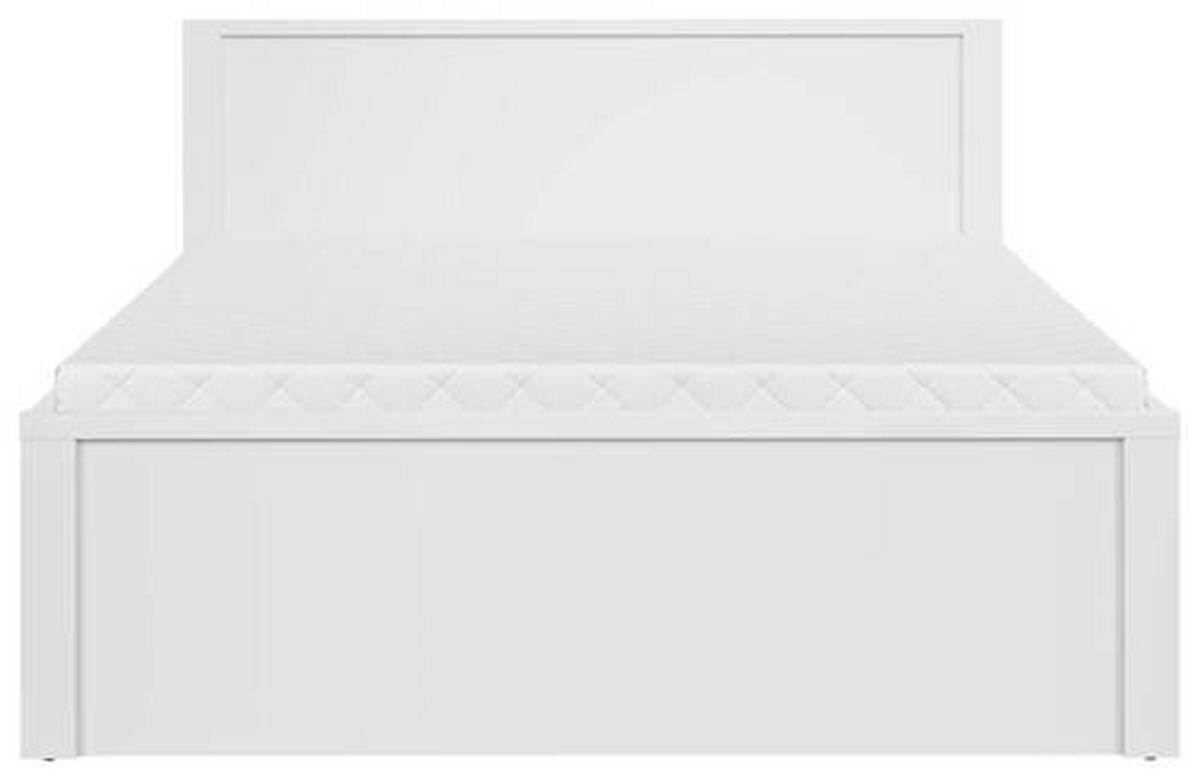 POSTELJA 160 cm   x 200 cm  , leseni material bela  - bela, Moderno, leseni material (160/200cm) - MID.YOU