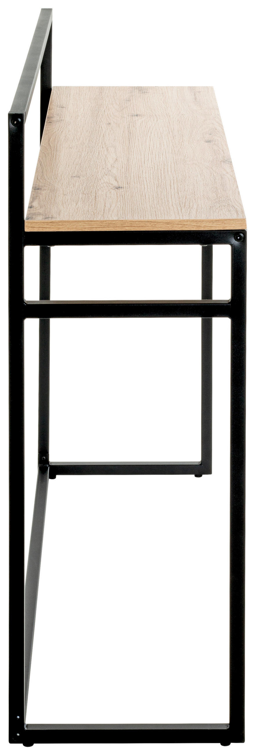 KONSOLENTISCH in Metall, Holzwerkstoff 100/30/89 cm    - Eichefarben/Schwarz, Design, Holzwerkstoff/Metall (100/30/89cm)