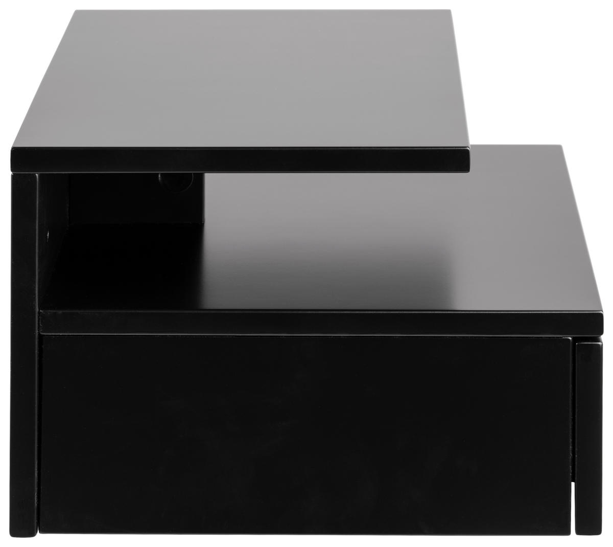 NOČNÍ STOLEK, černá, 35/22,5/32 cm - černá, Konvenční, kompozitní dřevo (35/22,5/32cm) - Livetastic
