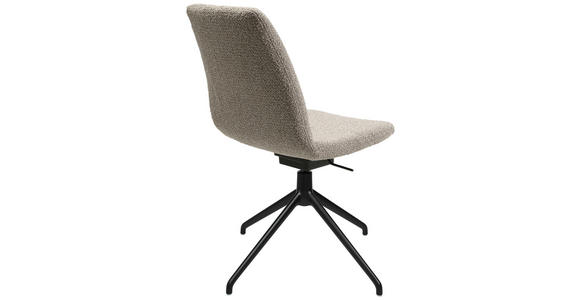 STUHL in Aluminium Flachgewebe Metall, Textil - Schwarz/Naturfarben, Design, Textil/Metall (46/85-88/55cm) - Johann Jakob