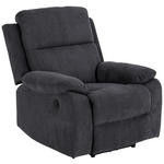 FERNSEHSESSEL  mit Relaxfunktion Chenille Dunkelgrau  - Dunkelgrau/Schwarz, KONVENTIONELL, Textil/Metall (89,5/98/95cm) - Carryhome