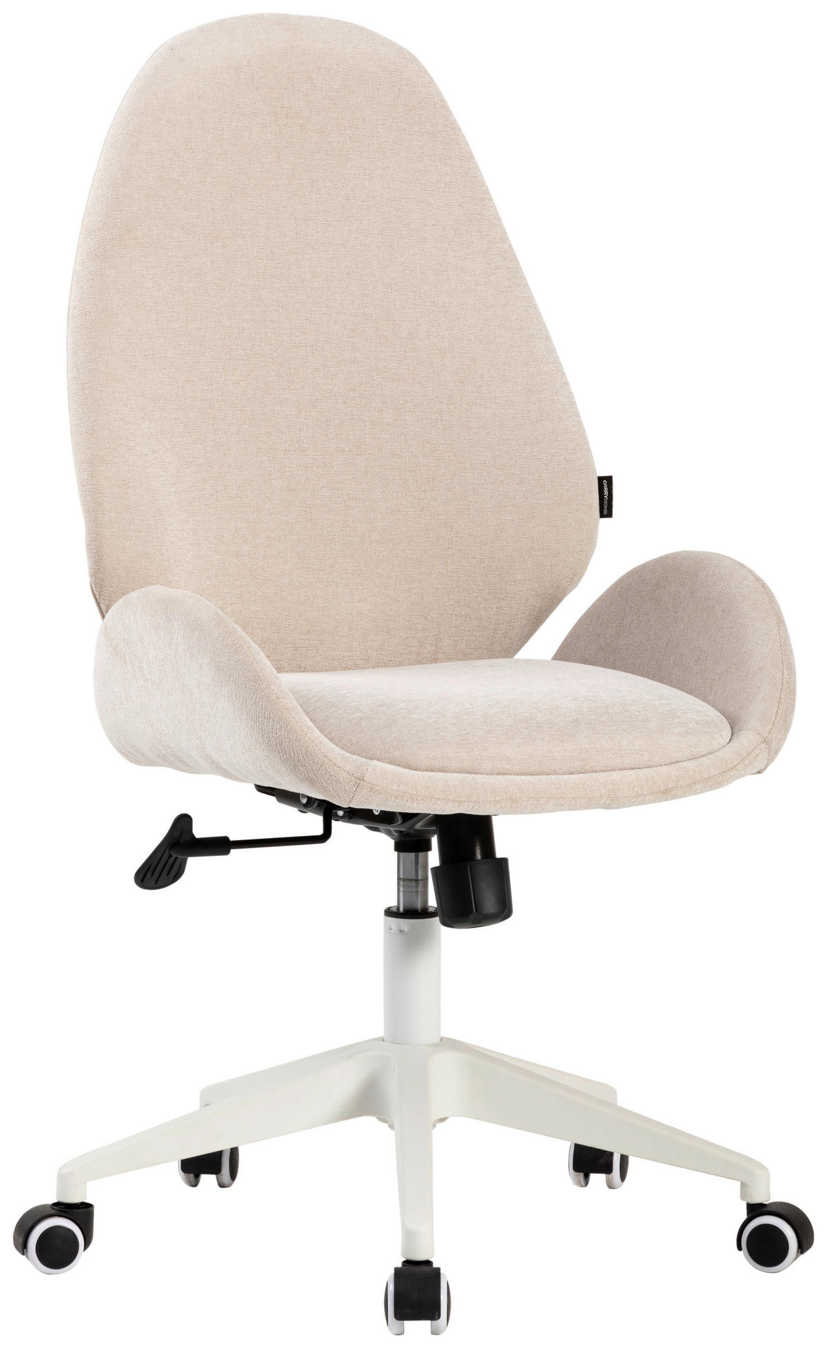 DREHSTUHL Webstoff Beige  - Weiss/Beige, Modern, Kunststoff/Textil (56/105-115/57cm) - Carryhome