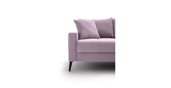 ECKSOFA  in Cord Lila  280/173 cm  - Lila/Schwarz, KONVENTIONELL, Textil/Metall (280/173cm) - Hom`in