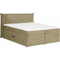 BOXSPRINGBETT 160/200 cm  in Olivgrün  - Schwarz/Olivgrün, Konventionell, Holz/Textil (160/200cm) - Welnova