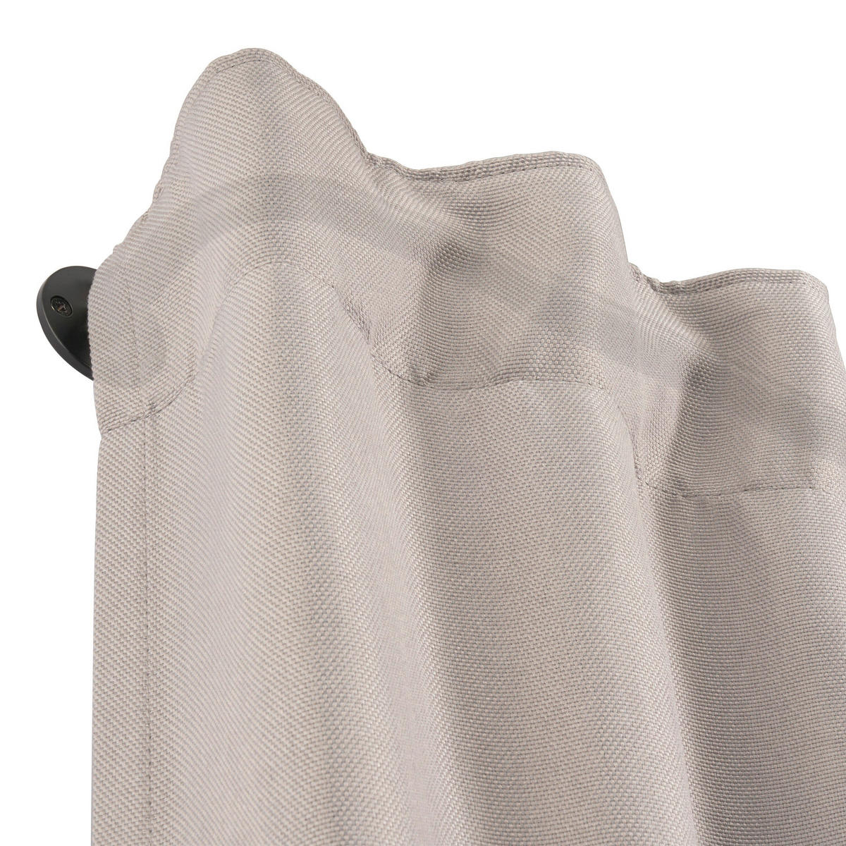 VORHANGSTANGENSET  120 cm  - Schwarz, Design, Metall (120cm)
