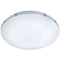 BADEZIMMER-DECKENLEUCHTE 35,0/9,5 cm   - Chromfarben/Weiß, Design, Kunststoff/Metall (35,0/9,5cm) - Trio Leuchten